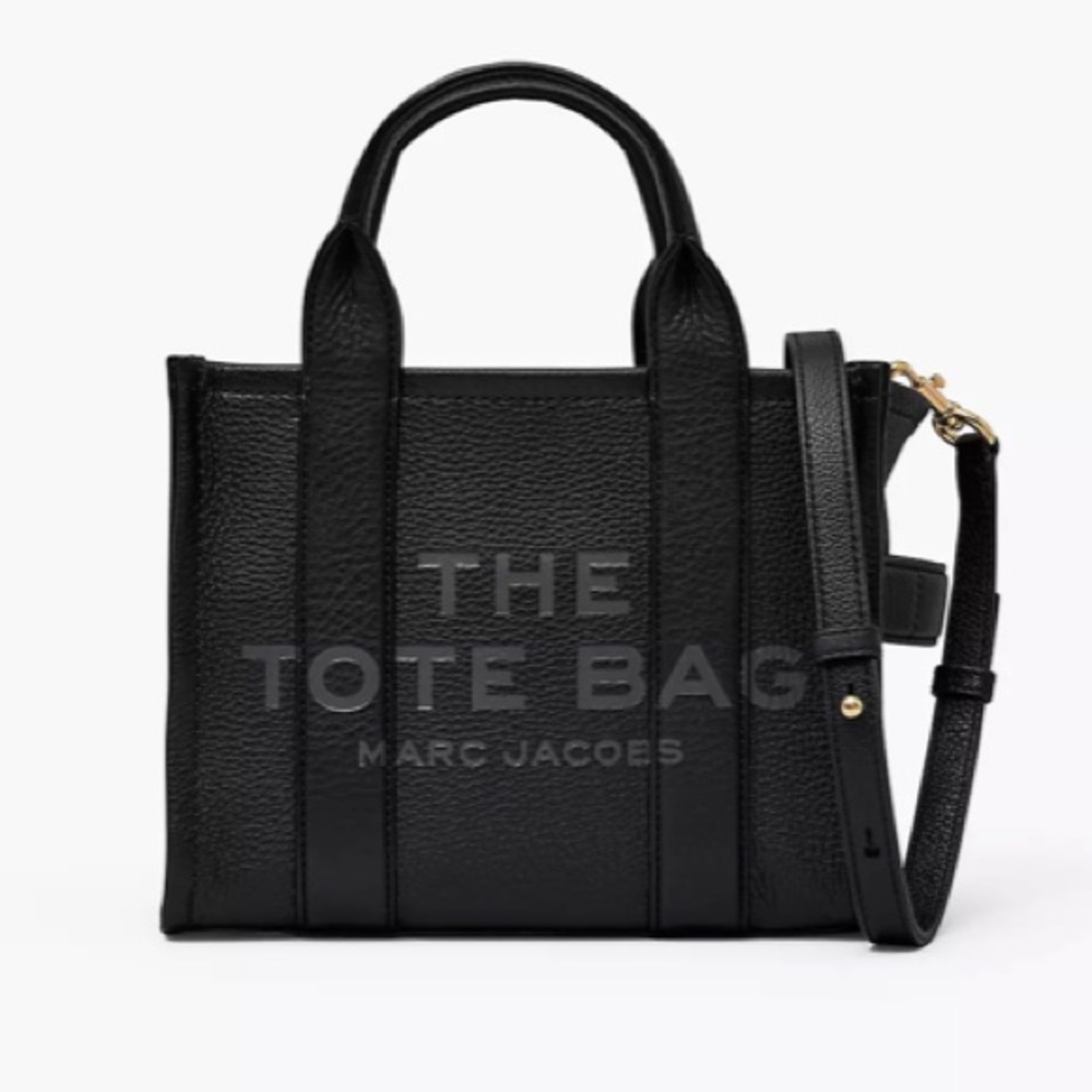 Marc Jacobs Small Black Leather Tote Bag
